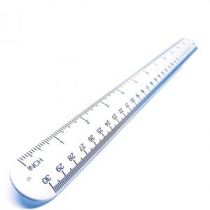 SB12 - 12" Silicone Tape Measure Snap Bracelet (White)
