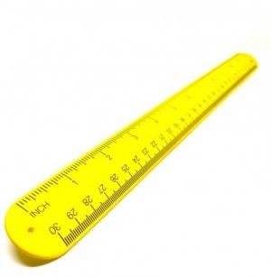 SB12 - 12" Silicone Tape Measure Snap Bracelet (Yellow)