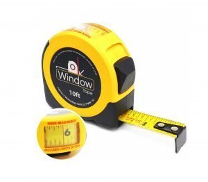 WIN-10 - Window Tape - 10ft Steel Retractable Inside Measurement Tape Measure with Viewing Window