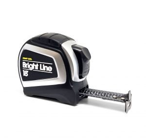 BL-18 - BrightLine 18ft Fractional Auto Lock Tape Measure - High Contrast Dark Mode for Low Light Visibility